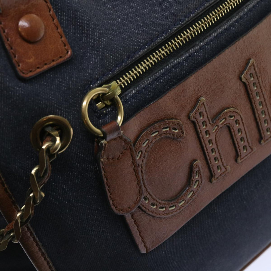 Chloe Harley Hand Bag Denim Navy 54745