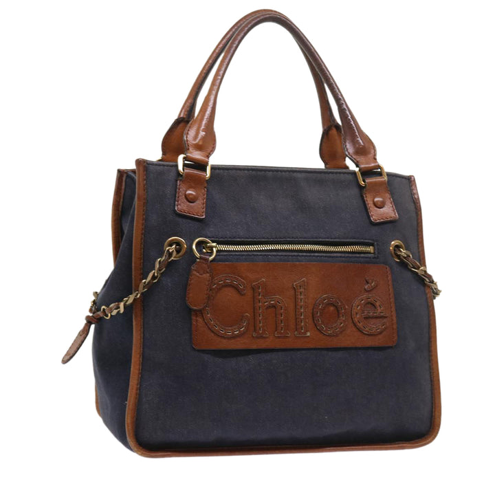 Chloe Harley Hand Bag Denim Navy 54745