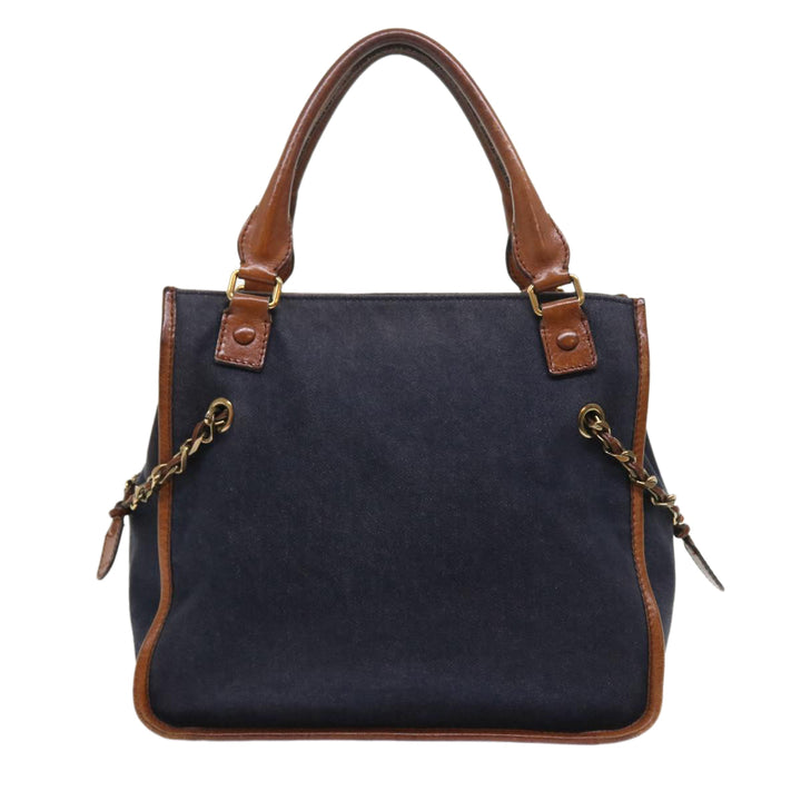 Chloe Harley Hand Bag Denim Navy 54745