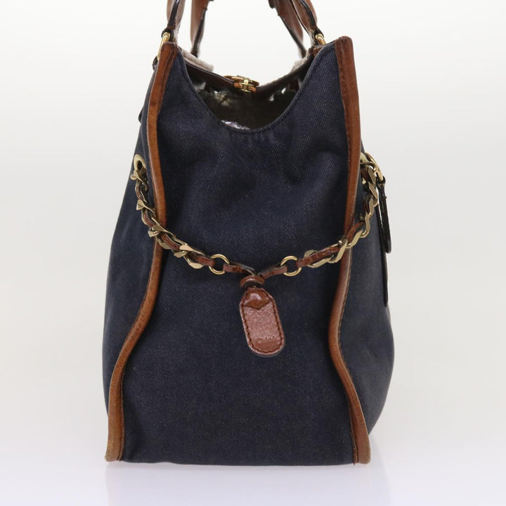 Chloe Harley Hand Bag Denim Navy 54745