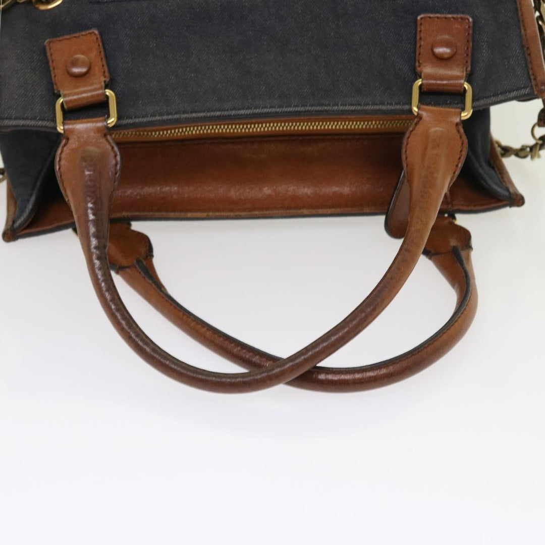Chloe Harley Hand Bag Denim Navy 54745