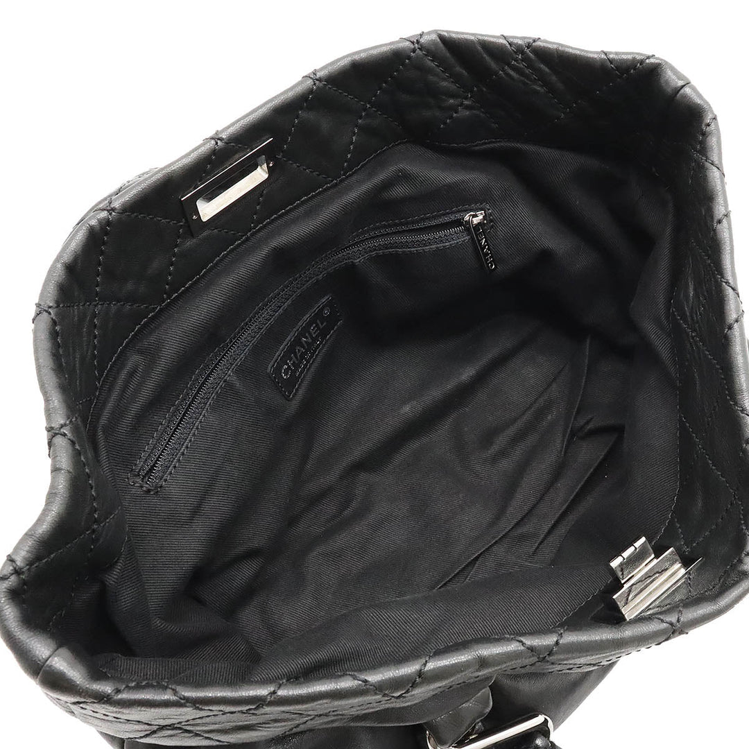 Top Quality Chanel Top Quality Chanel 2.55 Mattress  Bag Handbag Turn-Lock Leather Black Black Silver Gold
