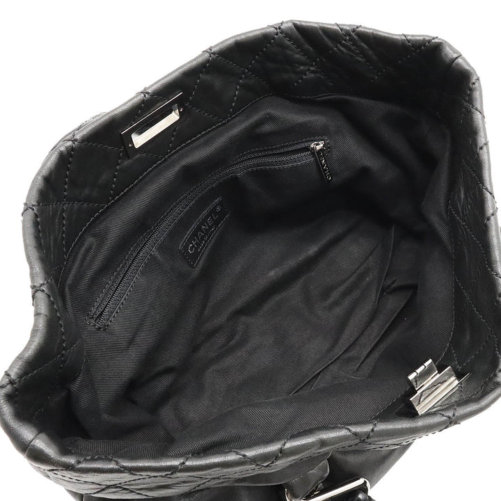 Top Quality Chanel Top Quality Chanel 2.55 Mattress  Bag Handbag Turn-Lock Leather Black Black Silver Gold