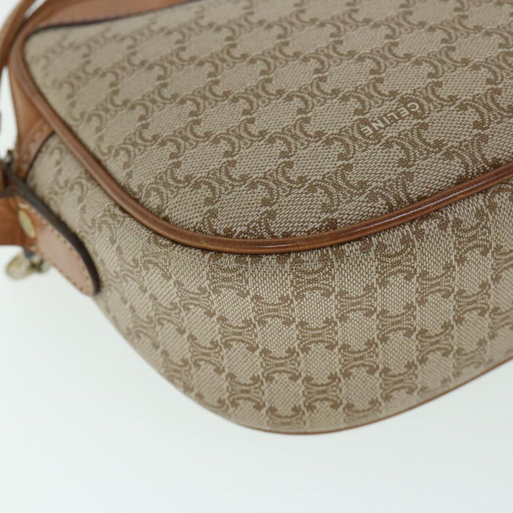 Celine Macadam Canvas Shoulder Bag Beige  54801