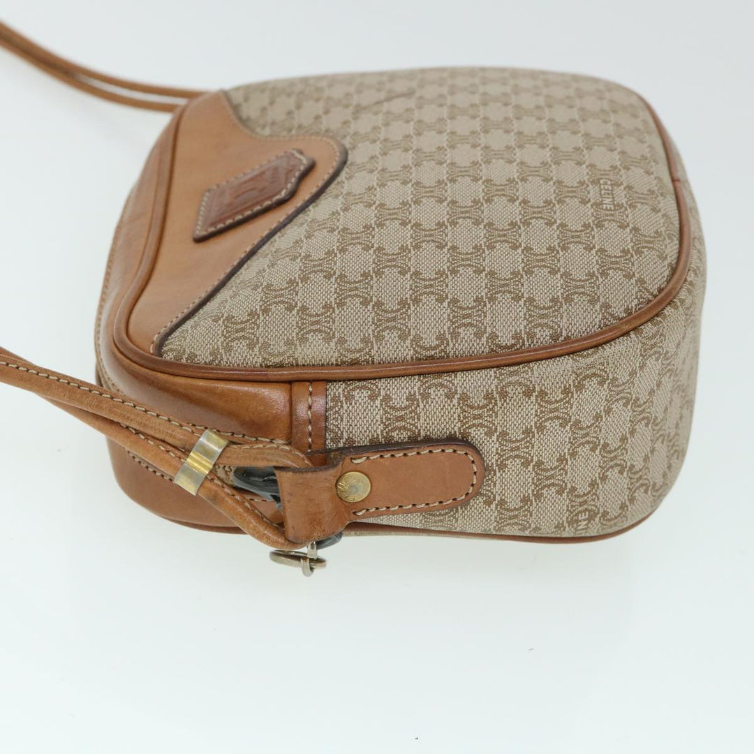 Celine Macadam Canvas Shoulder Bag Beige  54801