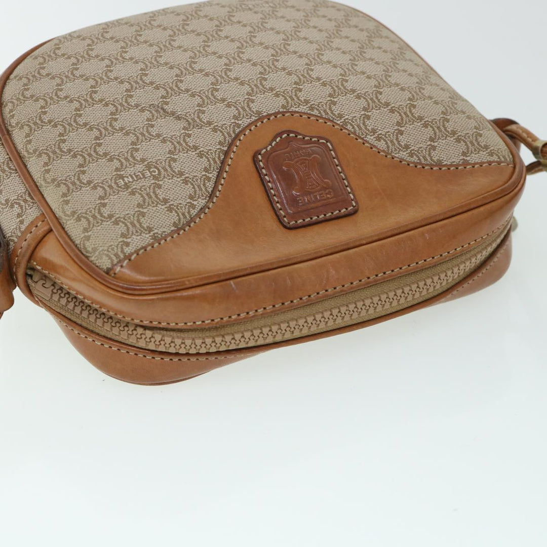 Celine Macadam Canvas Shoulder Bag Beige  54801
