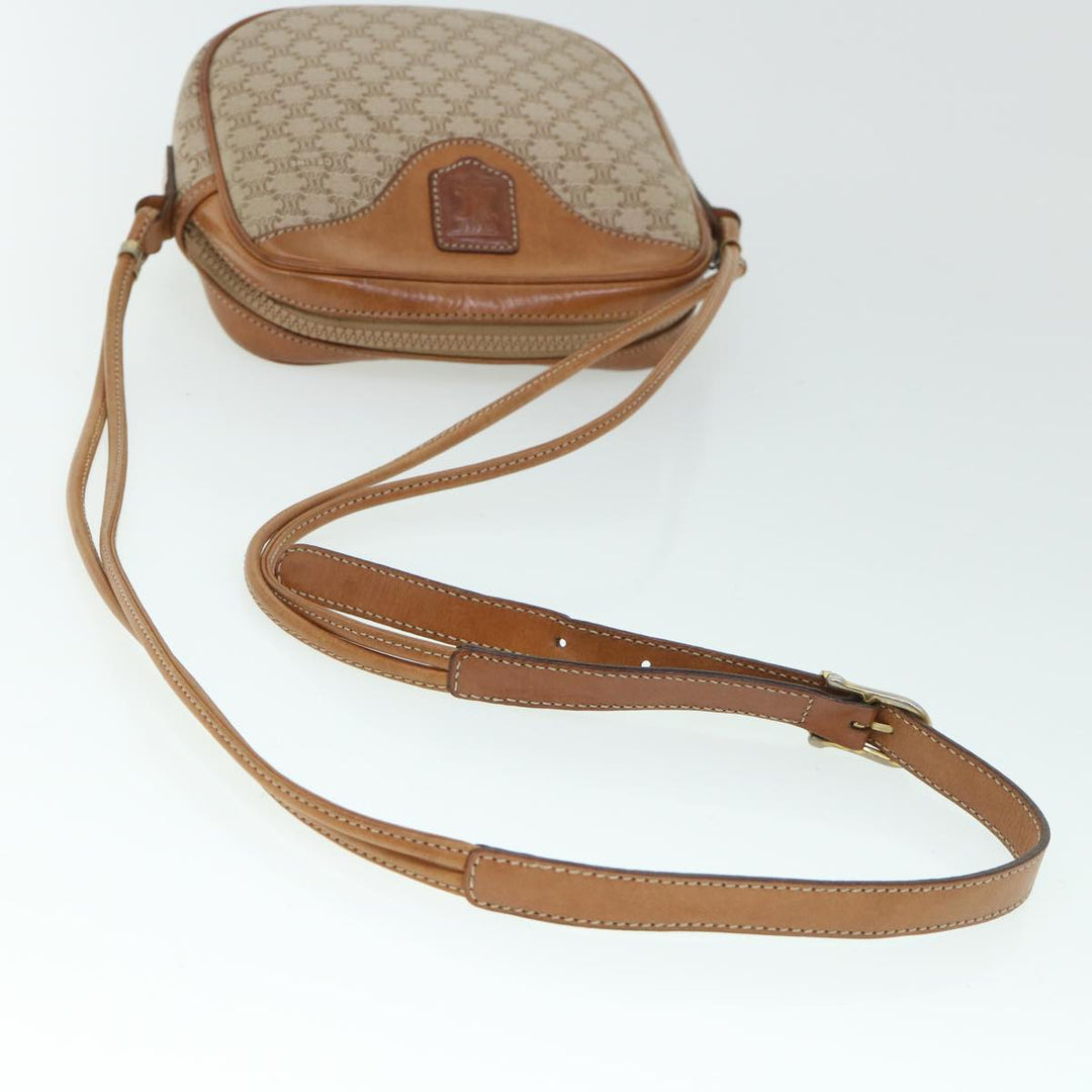 Celine Macadam Canvas Shoulder Bag Beige  54801