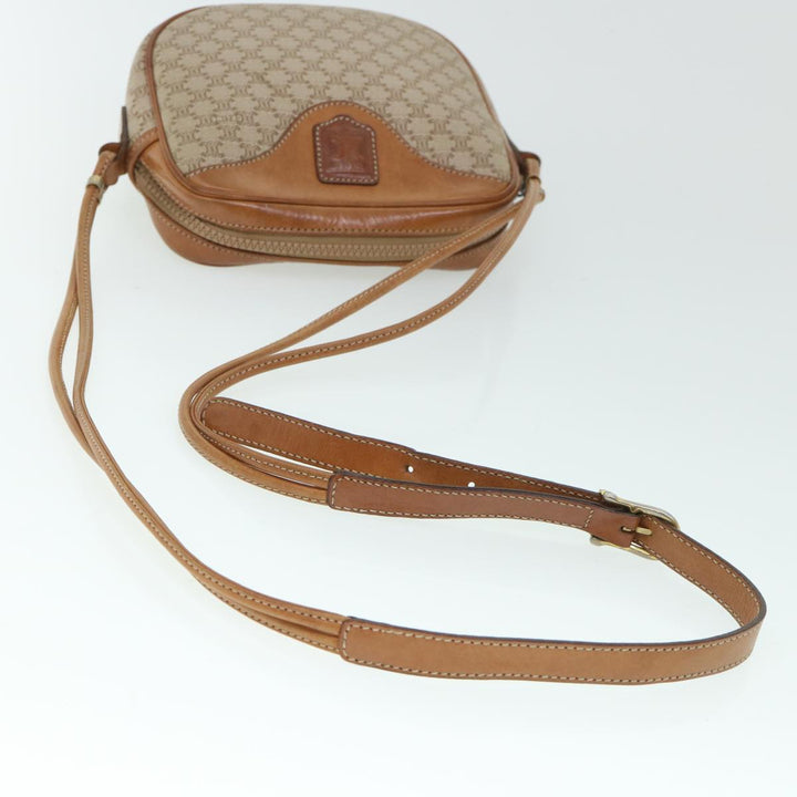 Celine Macadam Canvas Shoulder Bag Beige  54801