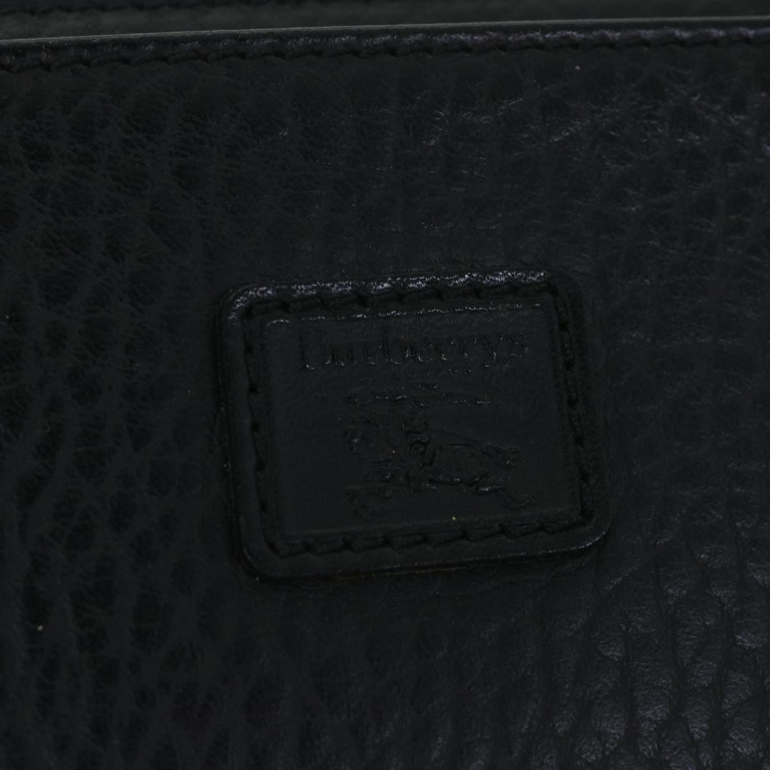 BURBERRYSs Clutch Bag Leather Black Auth 54893
