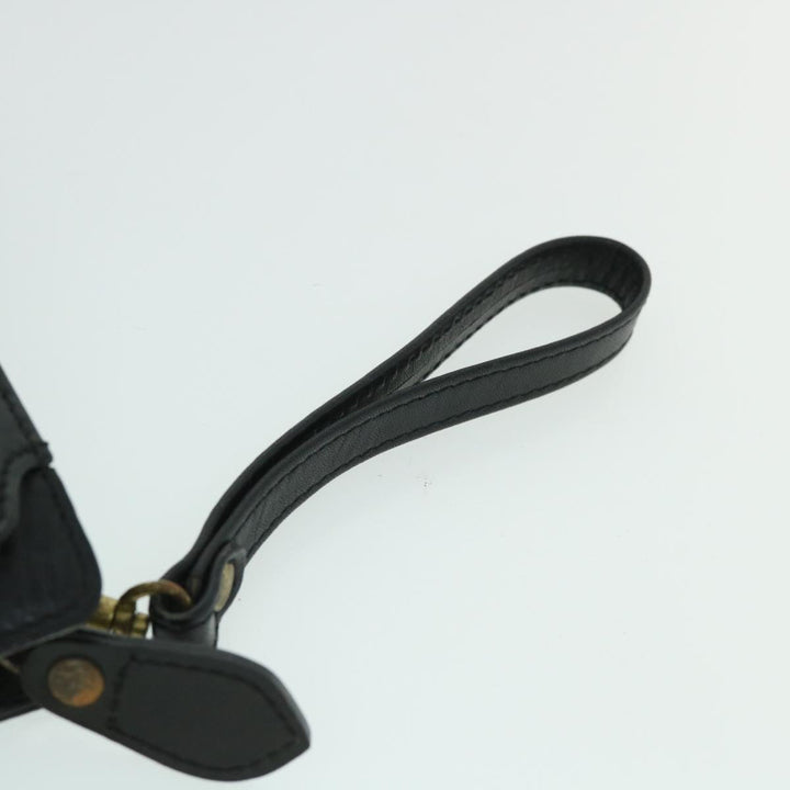 BURBERRYSs Clutch Bag Leather Black Auth 54893