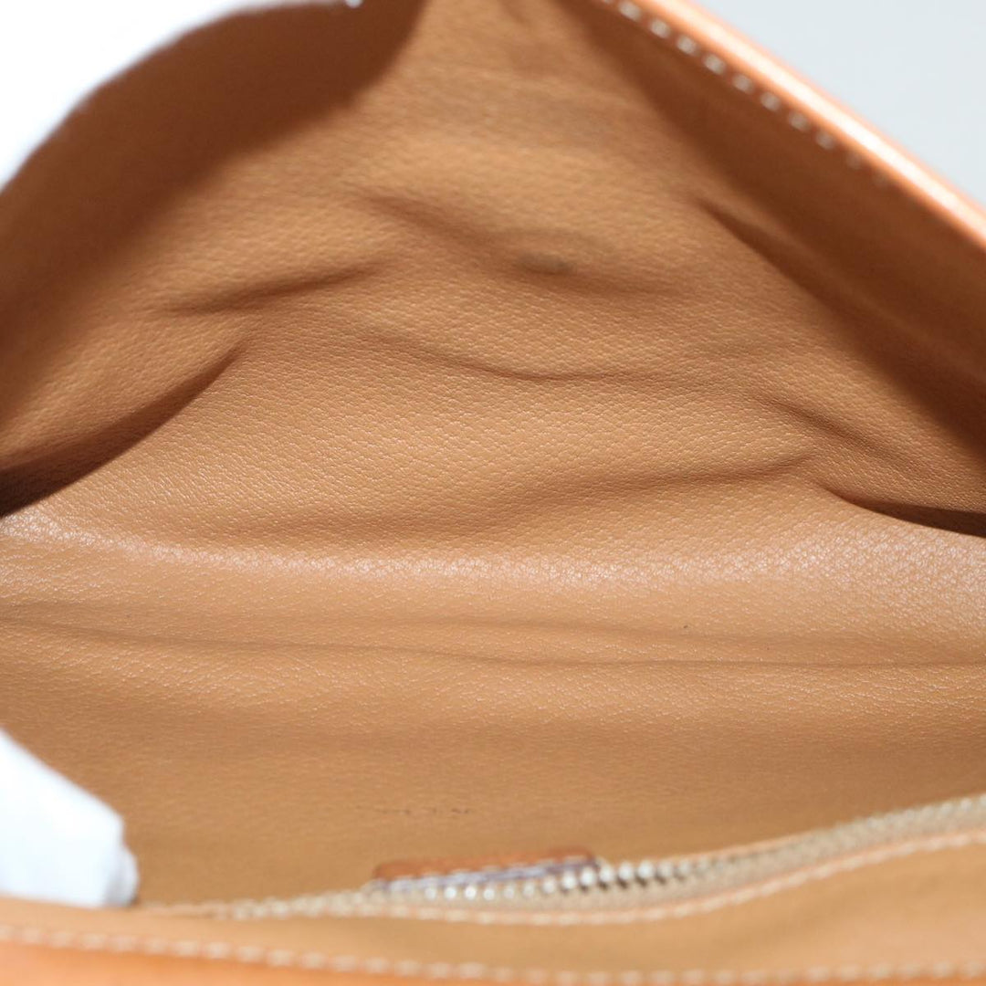 Celine Macadam Canvas Shoulder Bag PVC Leather Brown  54954
