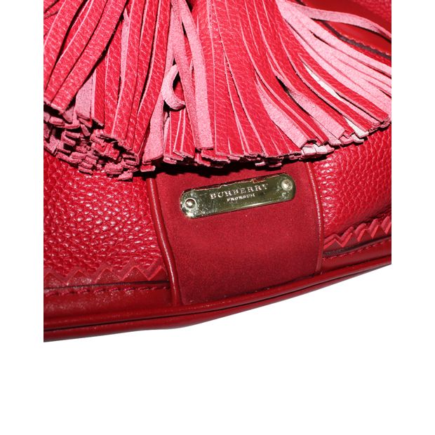 BURBERRY PRORSUM Prorsum Dark Red Shrimpton Tote