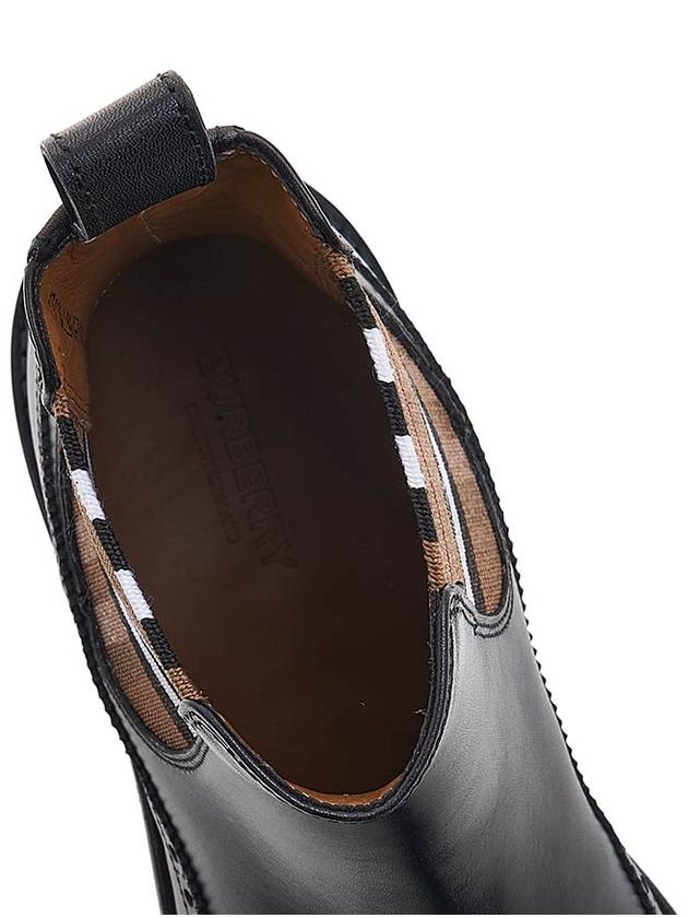 Burberry Tanner Check Chelsea Boots Black