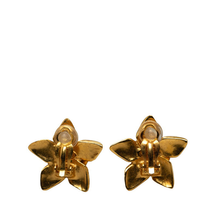 Top Quality Chanel Vintage Coco Flower Motif Earrings G   CHANEL