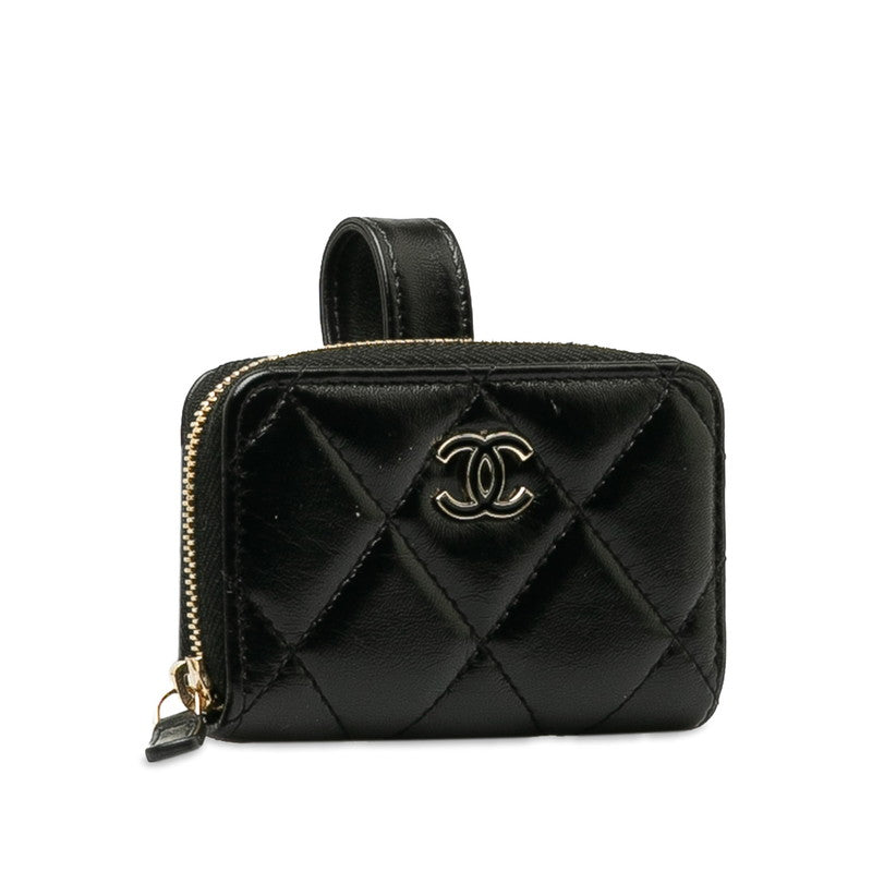 Top Quality Chanel Matrace Coincase  Cocktail Belt Black Leather  CHANEL