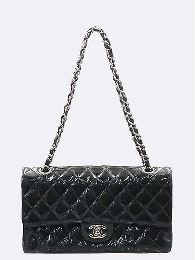 A01112 Classic Patent Medium M Size Flap Chain Shoulder Bag Chanel