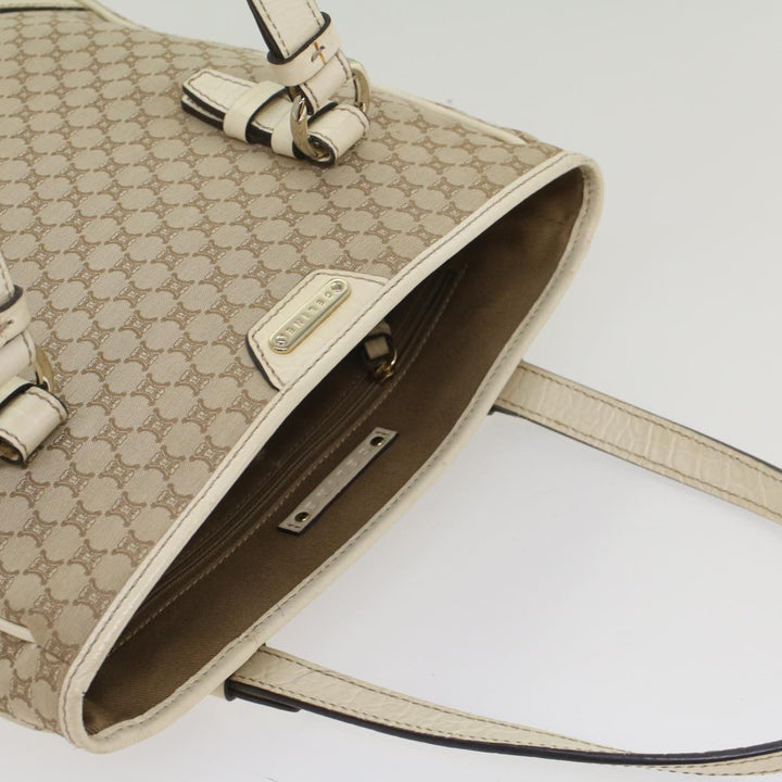 Celine Macadam Canvas Tote Bag Beige Auth 55082