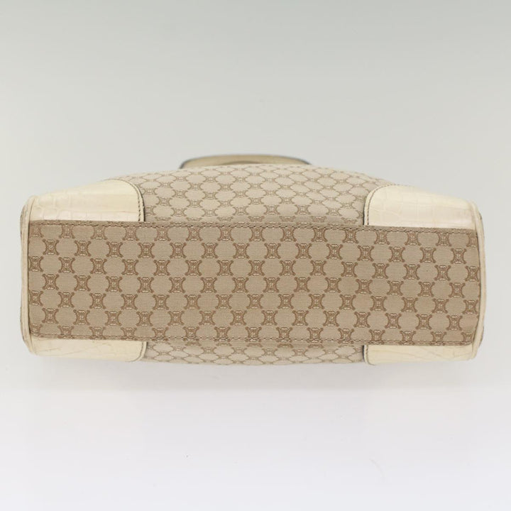 Celine Macadam Canvas Tote Bag Beige Auth 55082