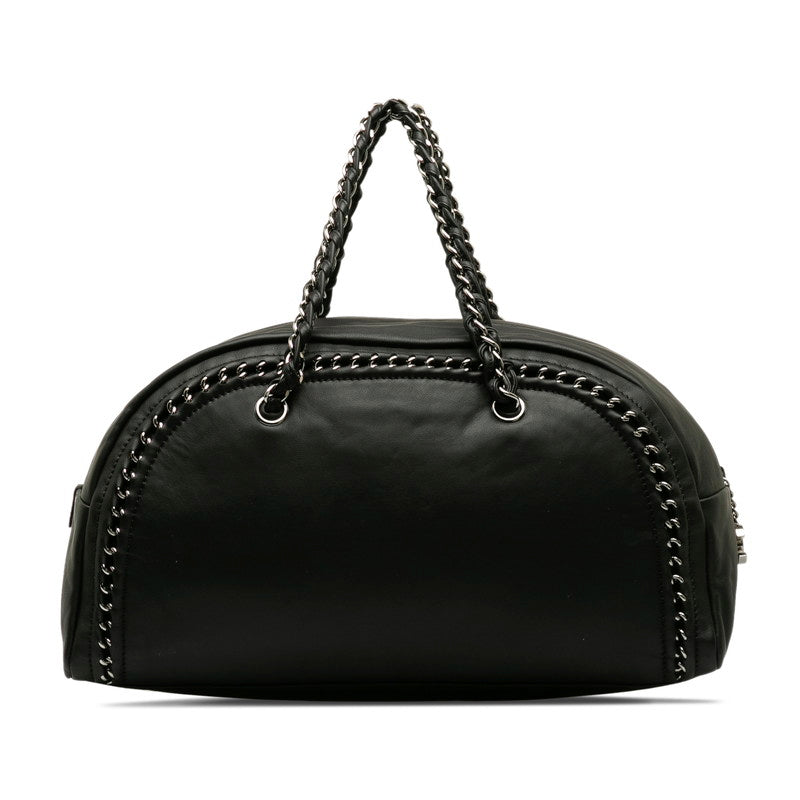 Top Quality Chanel Top Quality Chanel Luxury Line Shoulder Bag Leather Black Ladies Paris