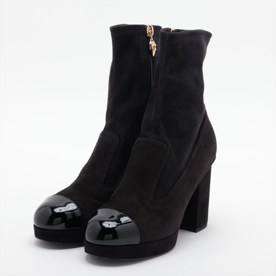 Top Quality Chanel Short Coco Boots 35.5 Ladies Black G45195