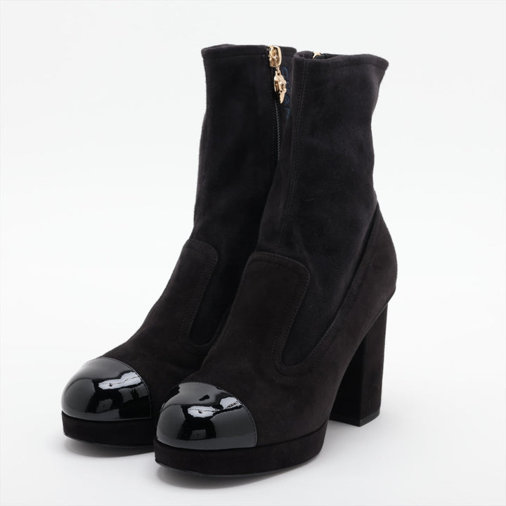 Top Quality Chanel Short Coco Boots 35.5 Ladies Black G45195