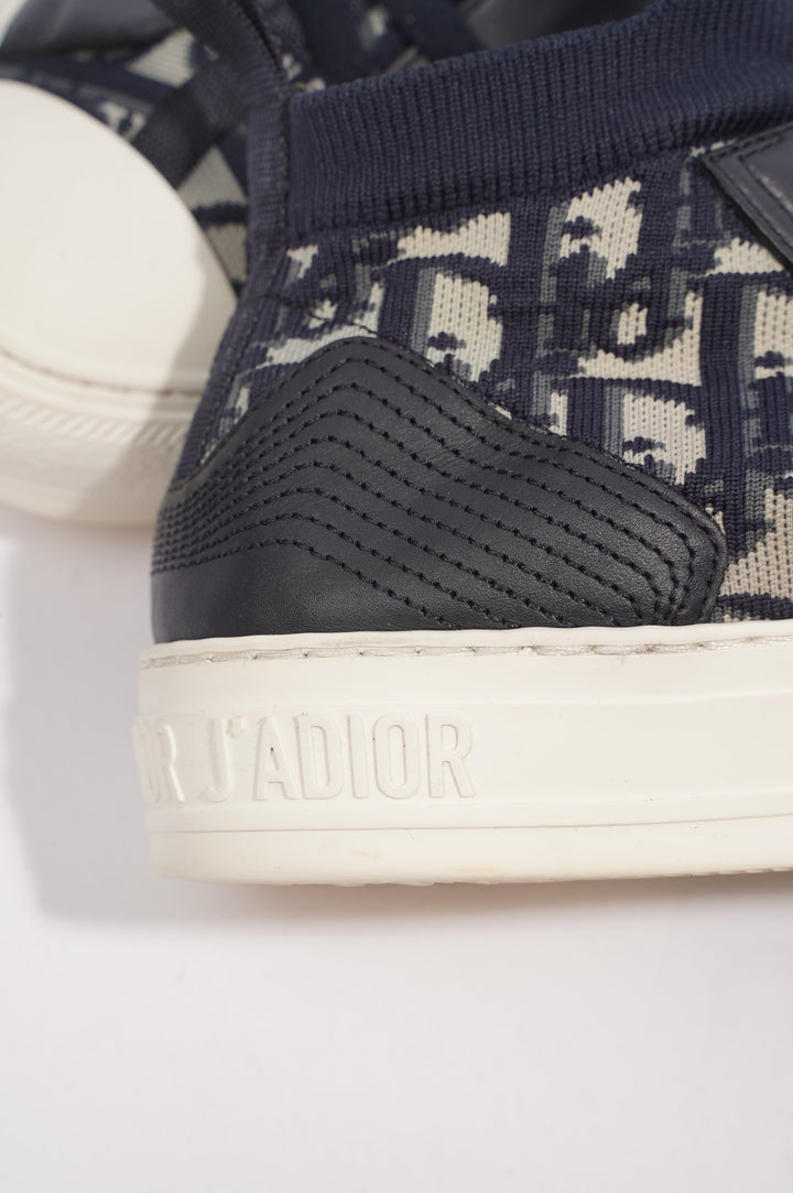 Christian Dior Walk 'n' Dior High-top Navy Oblique / White Fabric EU 38.5 UK 5.5