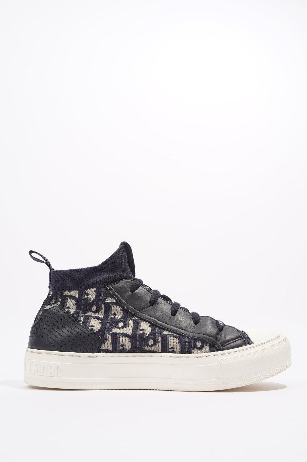 Christian Dior Walk 'n' Dior High-top Navy Oblique / White Fabric EU 38.5 UK 5.5