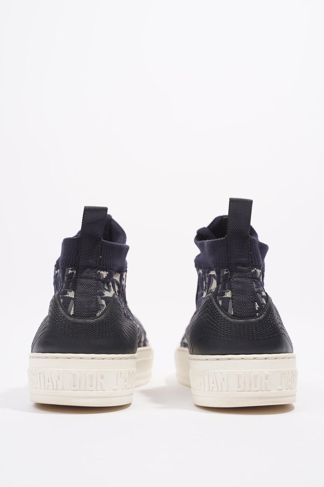 Christian Dior Walk 'n' Dior High-top Navy Oblique / White Fabric EU 38.5 UK 5.5