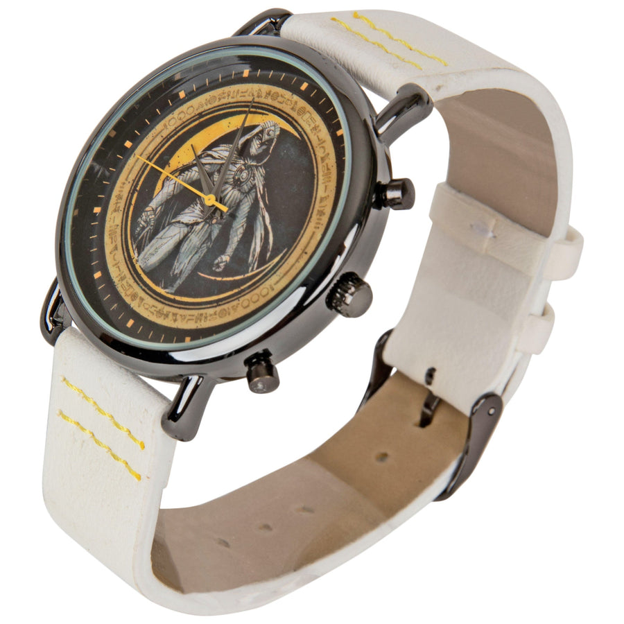 title:Marvel Studios Moon Knight Vegan Leather Analog Watch;color:White