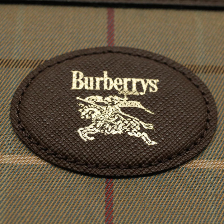 BurberrySs Nova Check Clutch Bag Nylon Canvas Green Auth 55670