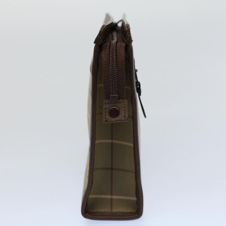 BurberrySs Nova Check Clutch Bag Nylon Canvas Green Auth 55670