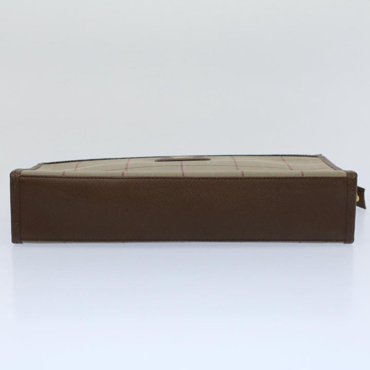 BurberrySs Nova Check Clutch Bag Nylon Canvas Green Auth 55670