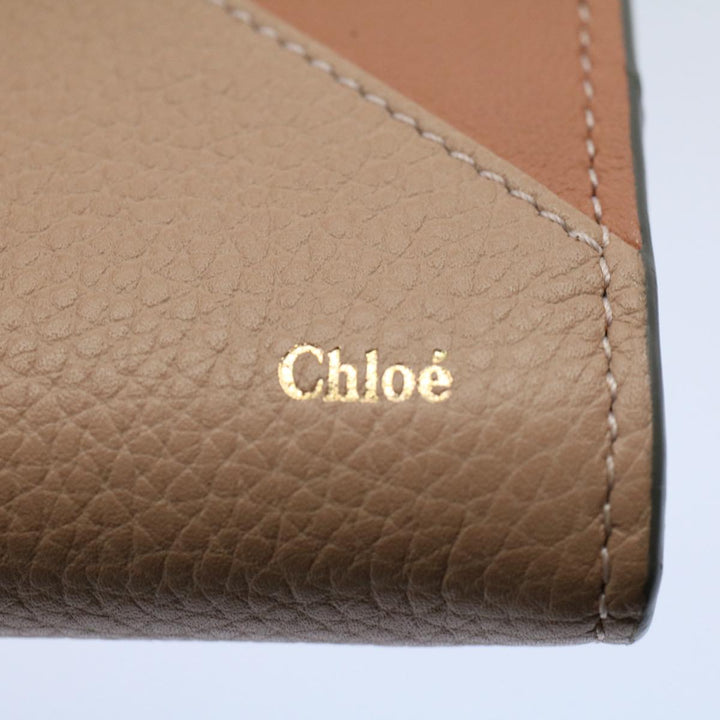 Chloe Long Wallet Leather Beige Pink 3P0171-H0Y 55677