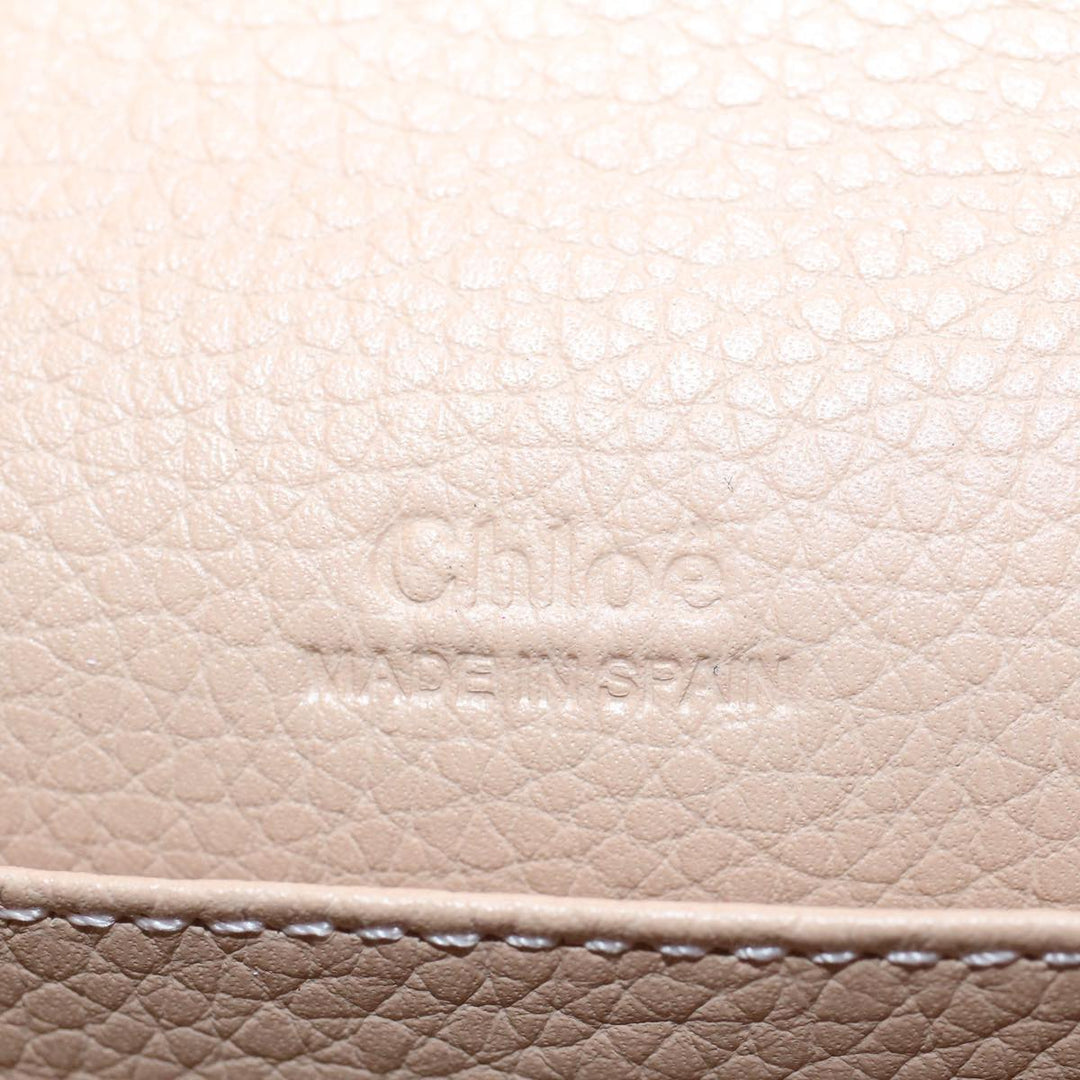 Chloe Long Wallet Leather Beige Pink 3P0171-H0Y 55677
