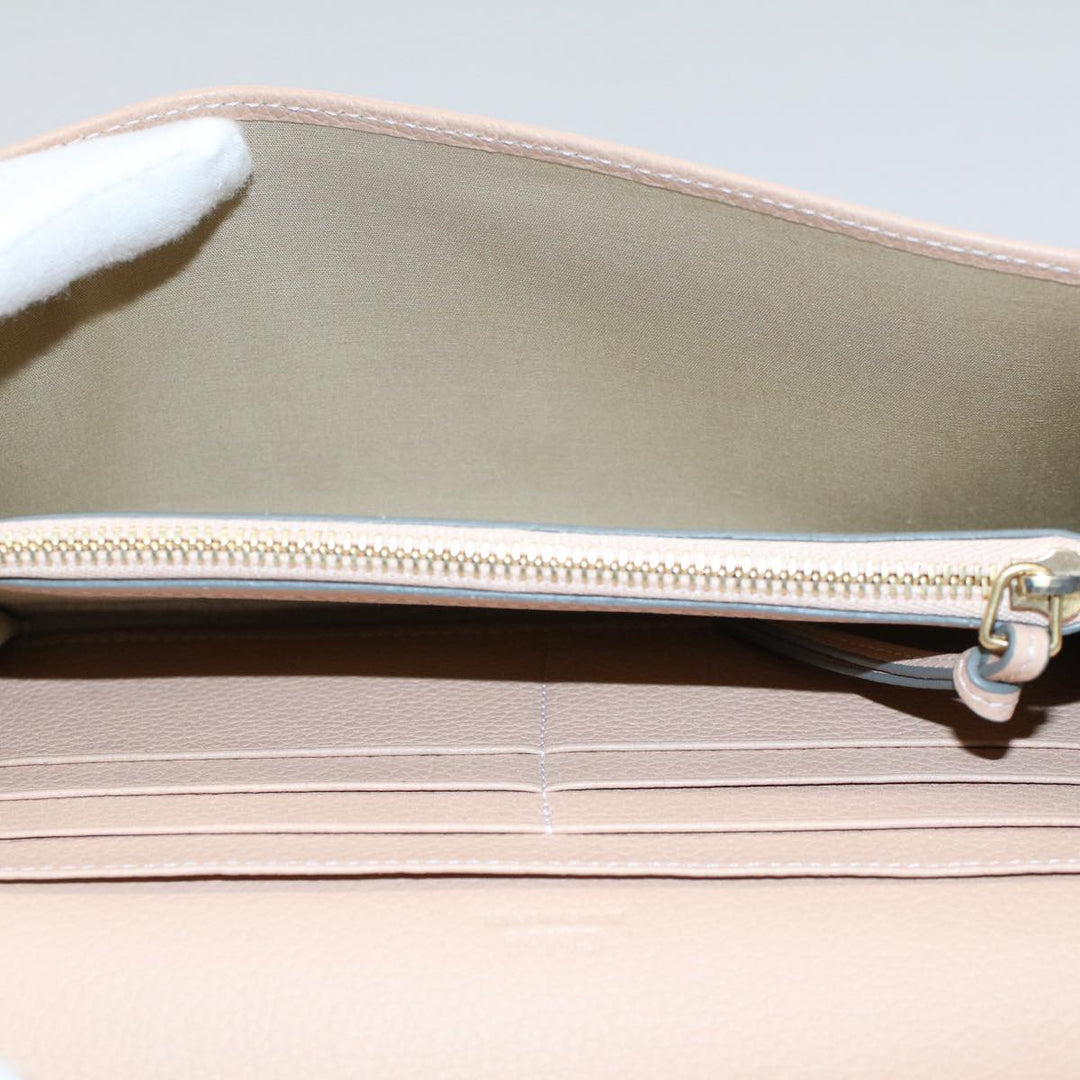 Chloe Long Wallet Leather Beige Pink 3P0171-H0Y 55677