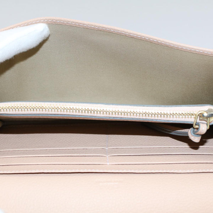 Chloe Long Wallet Leather Beige Pink 3P0171-H0Y 55677
