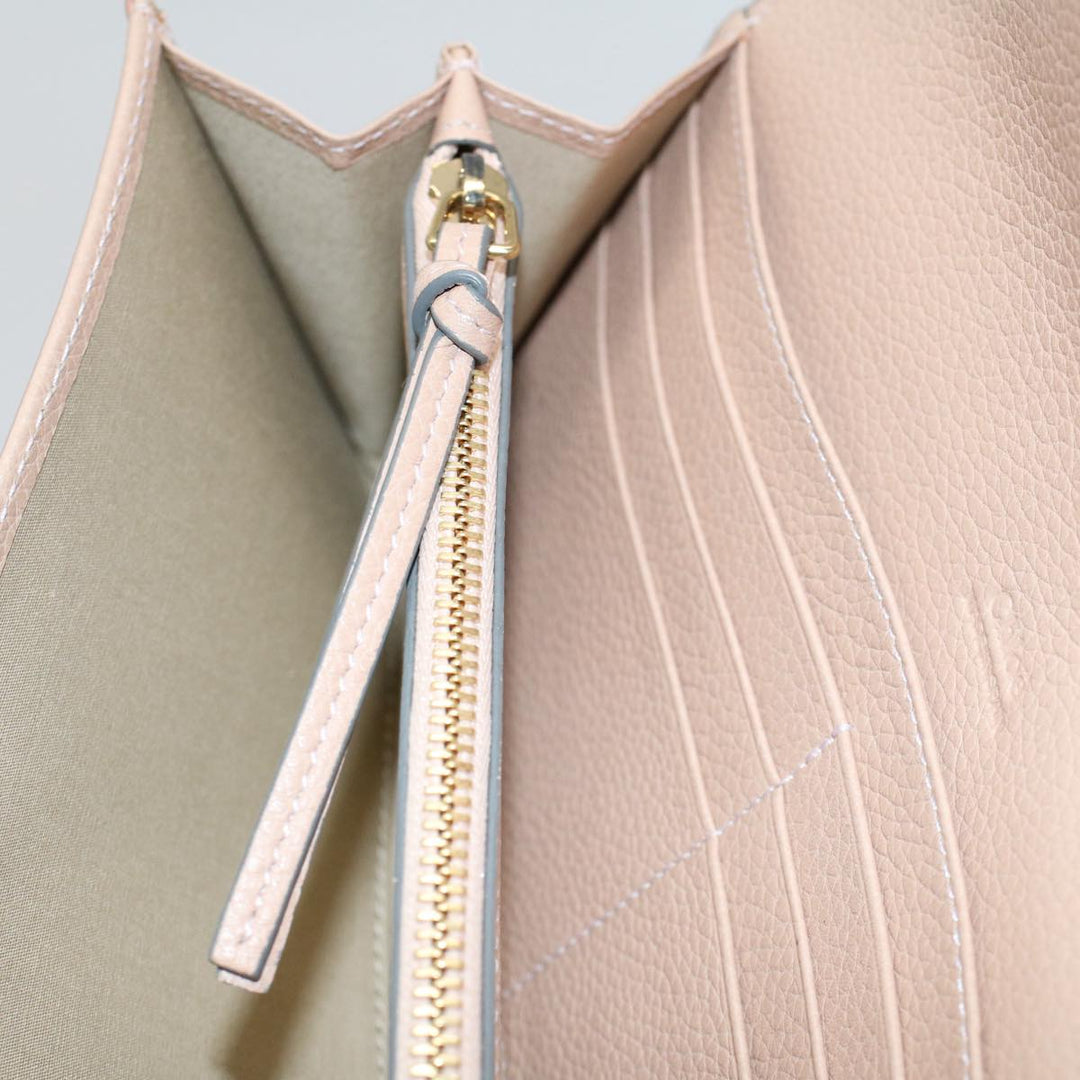 Chloe Long Wallet Leather Beige Pink 3P0171-H0Y 55677