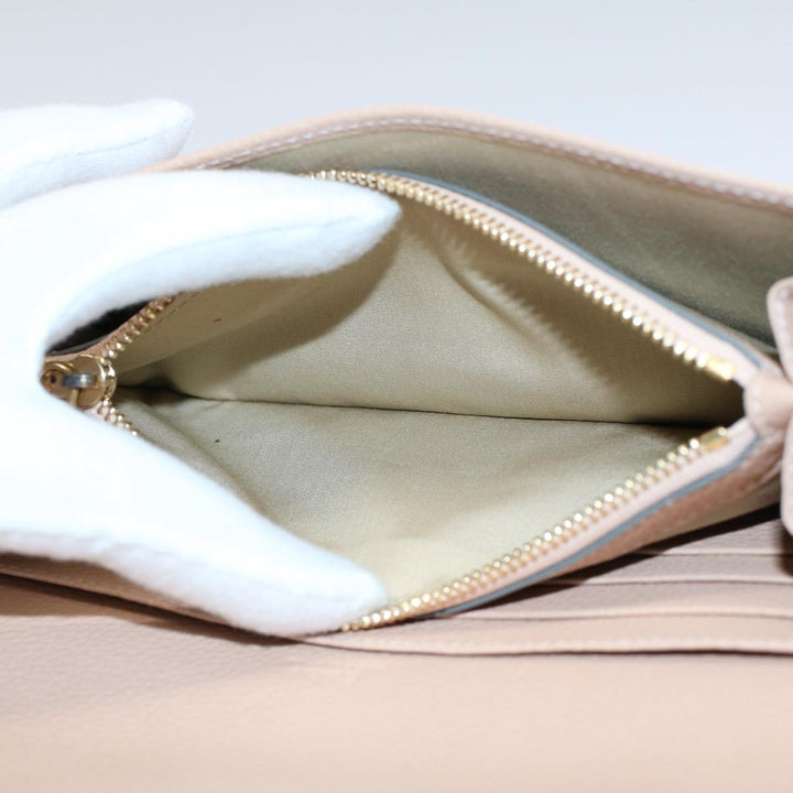 Chloe Long Wallet Leather Beige Pink 3P0171-H0Y 55677