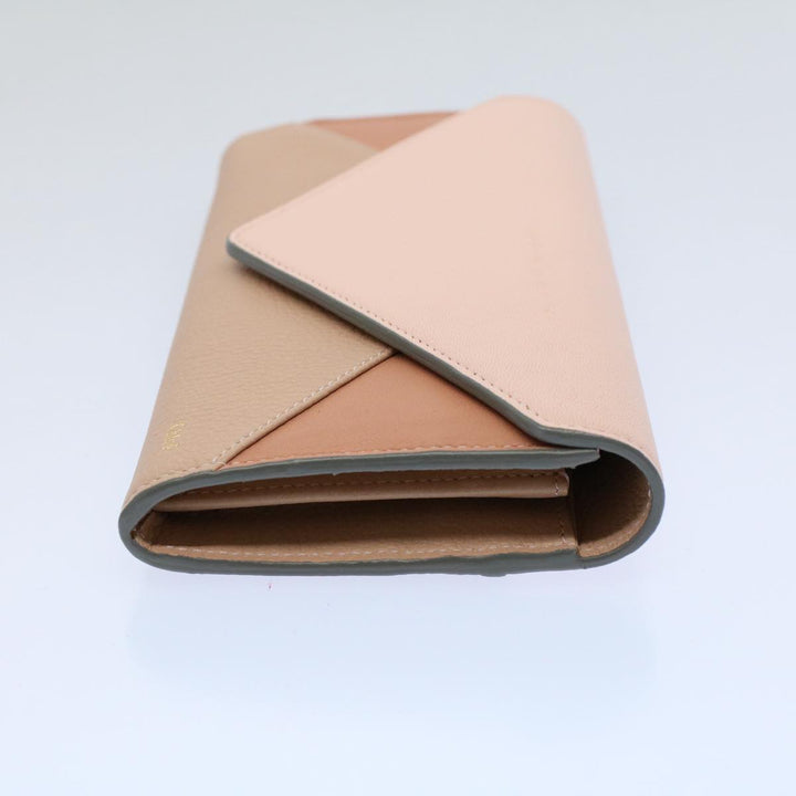 Chloe Long Wallet Leather Beige Pink 3P0171-H0Y 55677