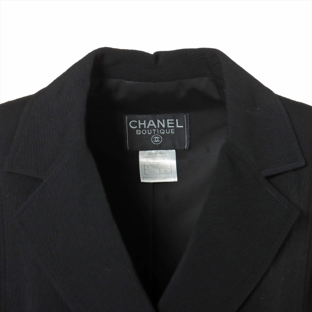 Top Quality Chanel Coconut Button 98A Wool Setup 38  Black P11490