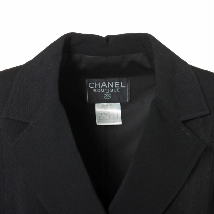 Top Quality Chanel Coconut Button 98A Wool Setup 38  Black P11490