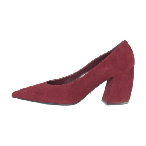 Prada Suede Block Heel Pumps - New Condition
