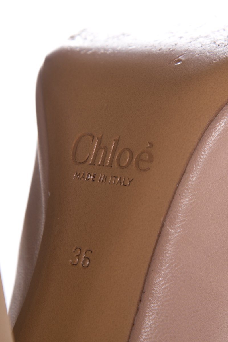 Chloé Light Mauve Leather Sandals SZ 36