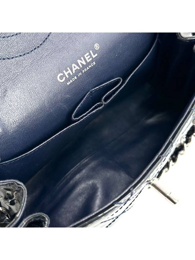 Patent flap shoulder bag mini Chanel
