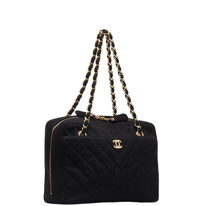 Top Quality Chanel Coco Killing Chain Tote Bag Black Cotton  Chanel