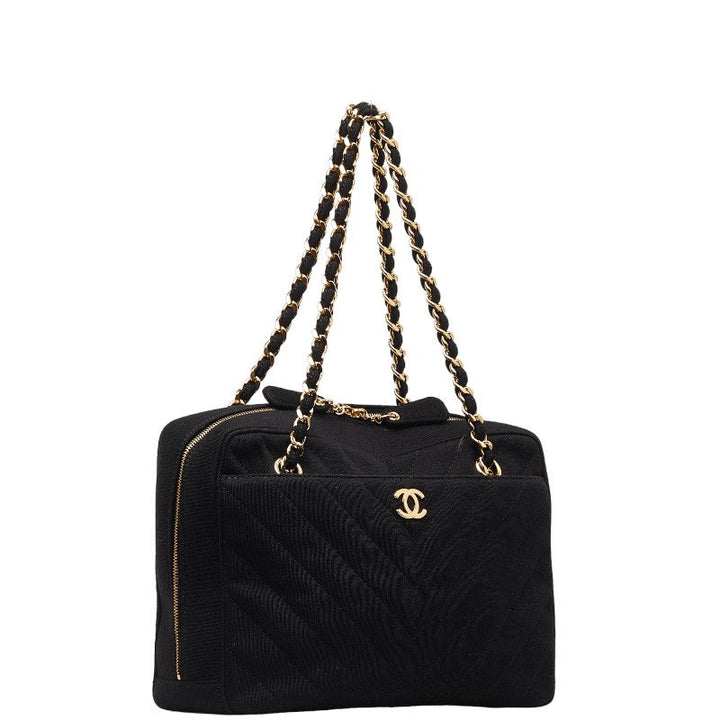 Top Quality Chanel Coco Killing Chain Tote Bag Black Cotton  Chanel