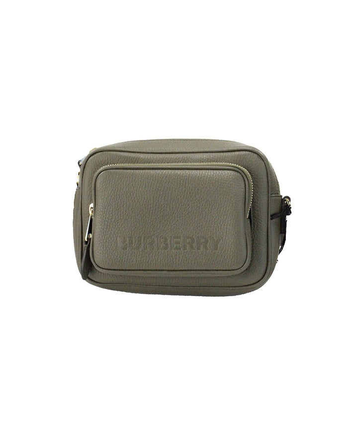 Burberry Green Grainy Leather Camera Crossbody Bag