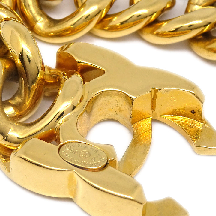 Top Quality Chanel Turnlock Chain Pendant Necklace Gold 96A