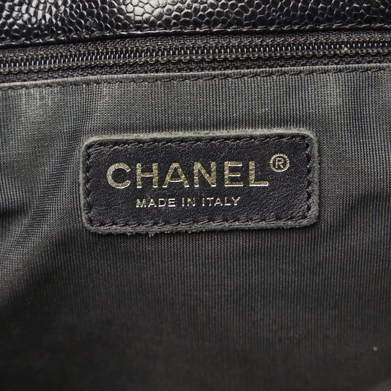 Top Quality Chanel Cocomark Mattress PT Tortoise Chain Handbag Black Gold Caviar S  CHANEL