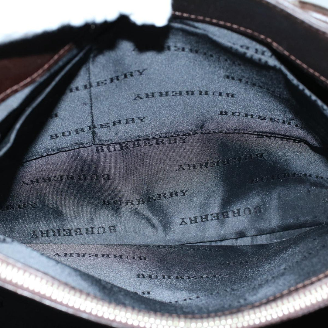 Burberry Nova Check Tote Bag Nylon Canvas Beige Auth 56349